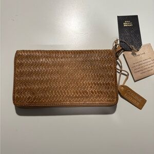 Brown Woven Leather Wallet